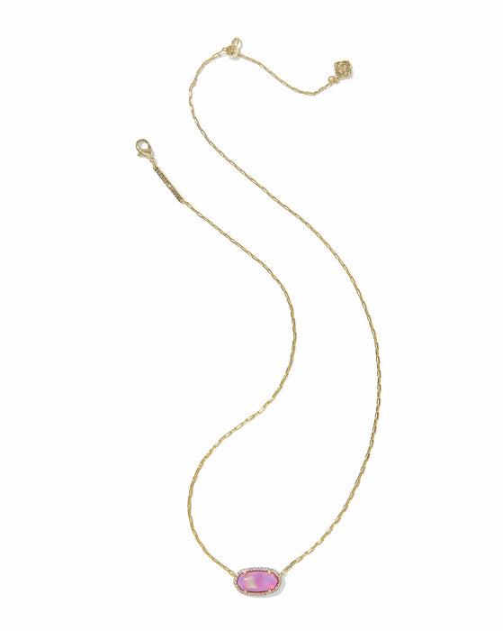 KENDRA SCOTT: ELISA PAVE FRAME PENDANT NECKLACE