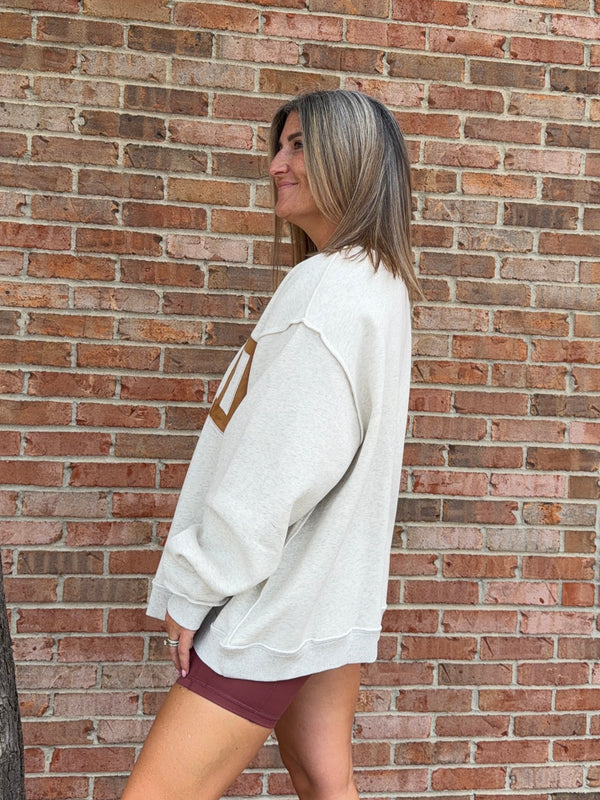 WWJD EMBROIDERED MOCK NECK SWEATSHIRT