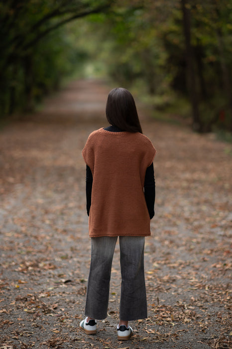 RUST SWEATER VEST