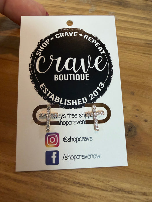 CROSS STUD EARRINGS