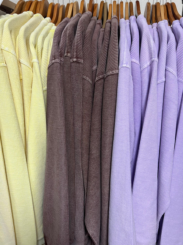 CORDED PULLOVER- 6 COLORS