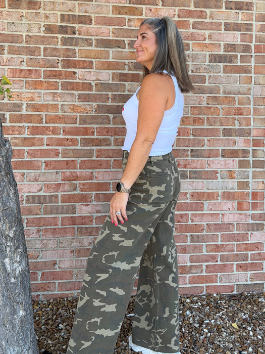 CAMOUFLAGE STRETCH PANTS