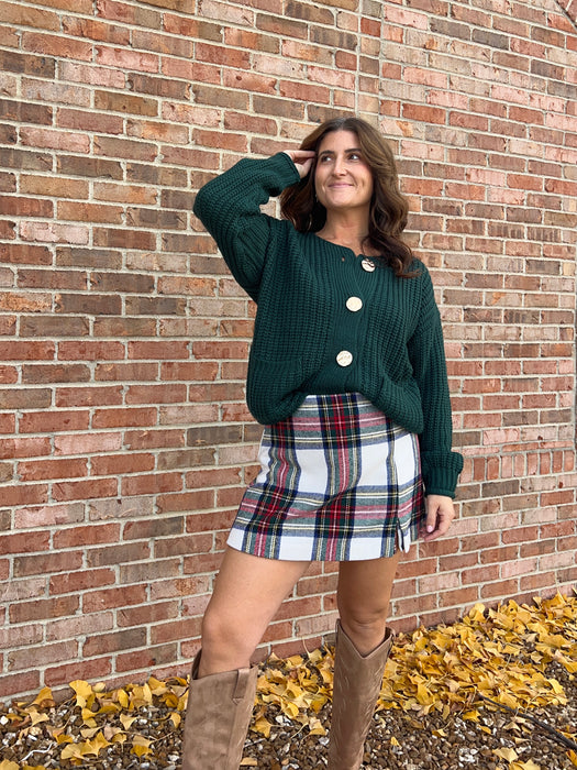 GOLD BUTTON CARDIGAN- 3 COLORS