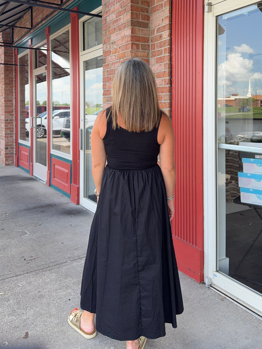 MIX MEDIA MIDI DRESS
