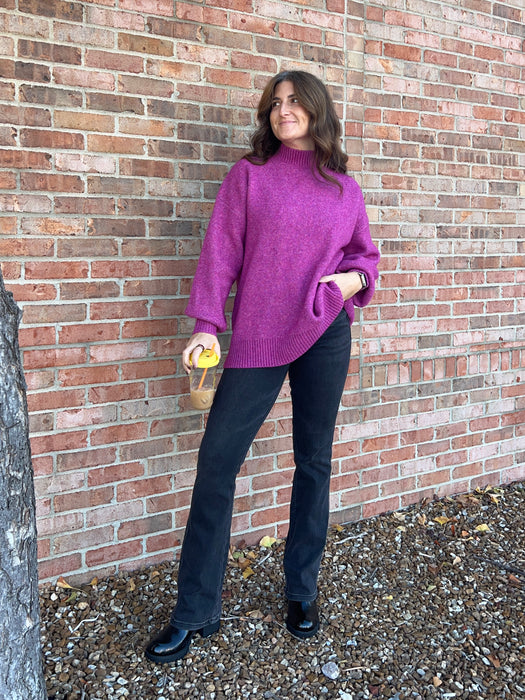 MOCK NECK SWEATER- 8 COLORS