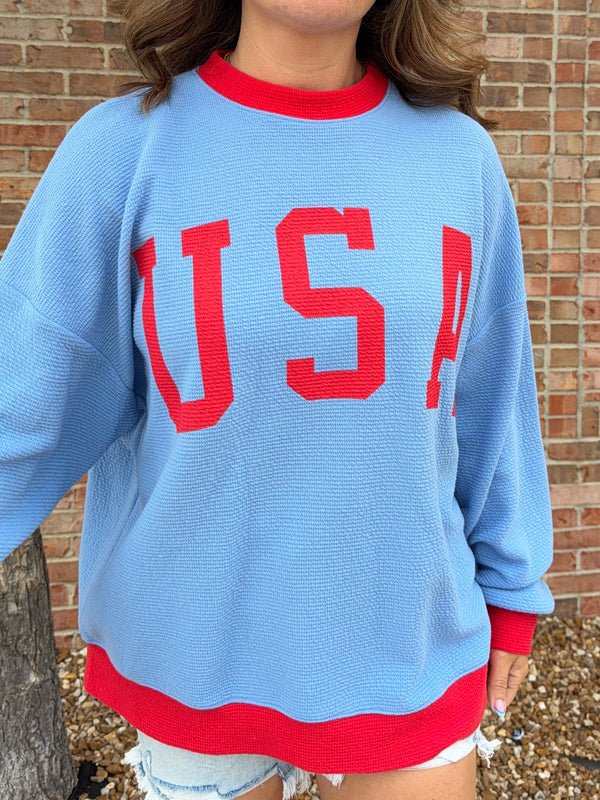 USA RINGER STYLE TOP