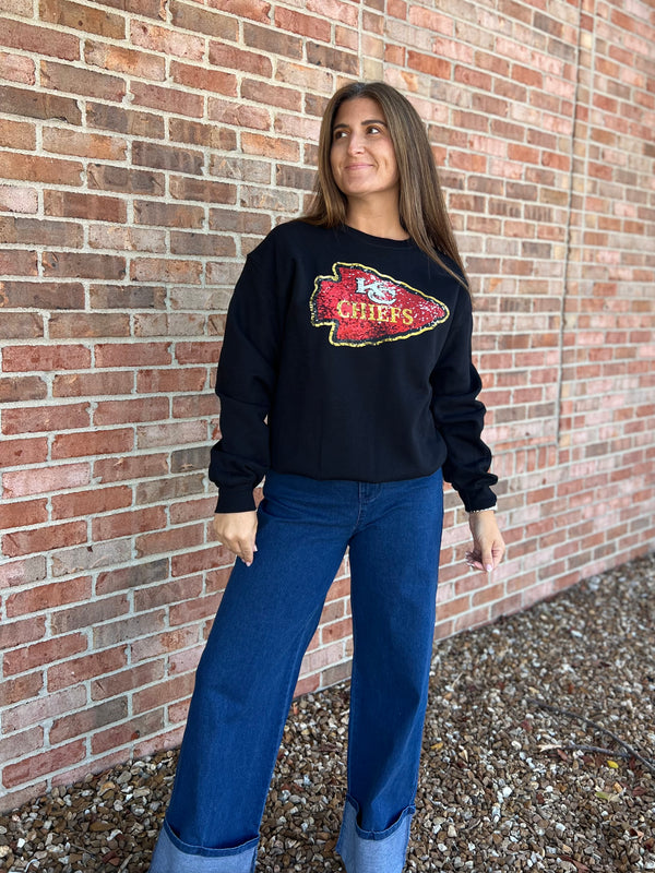 FAUX SEQUINS CHIEFS SWEATSHIRT