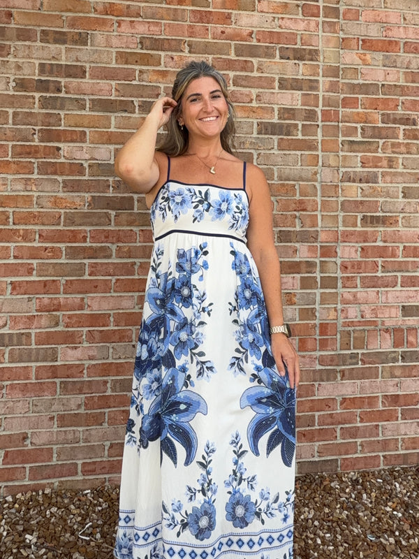 COASTAL BLUE MIDI DRESS