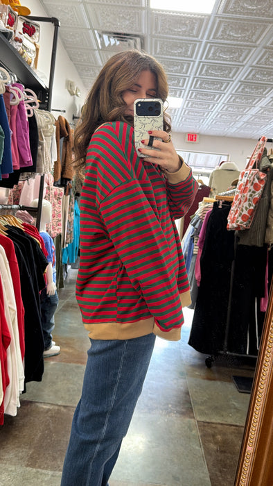 OVERSIZED STRIPED TOP- 2 COLORS