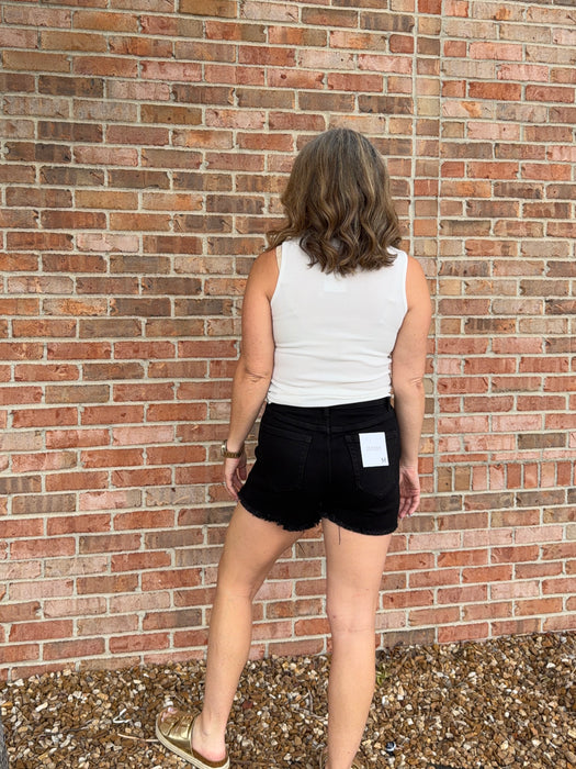 BUTTON FRONT TANK TOP- 2 COLORS