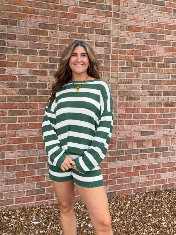GREEN STRIPED SET