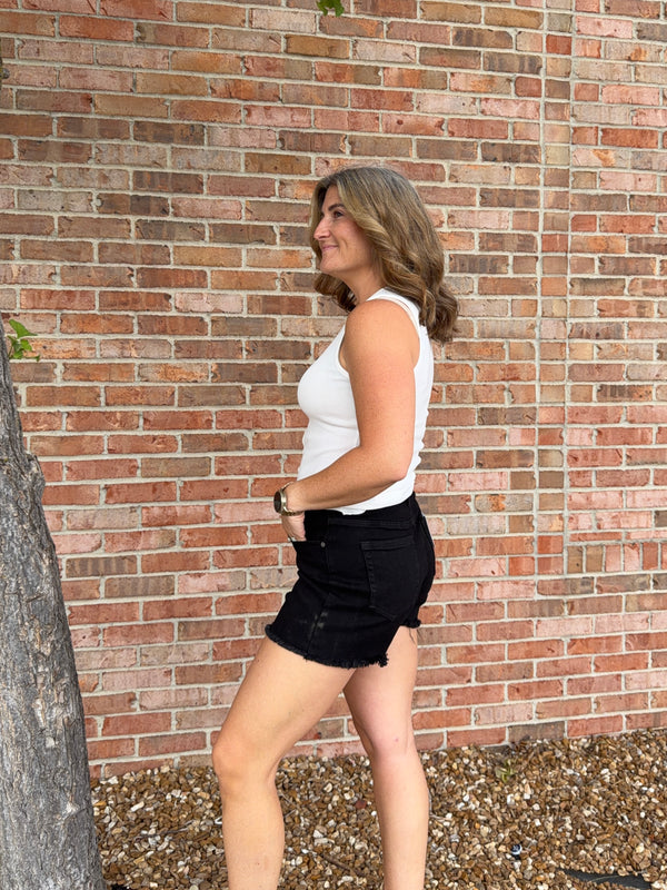 BUTTON FRONT TANK TOP- 2 COLORS