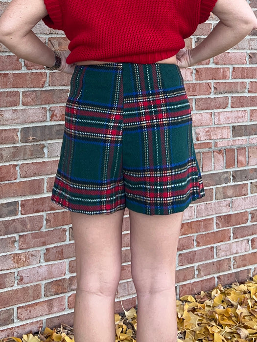 HOLIDAY PLAID SKORT- 2 COLORS