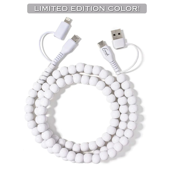BEADED PHONE CHARGER- 12 COLORS