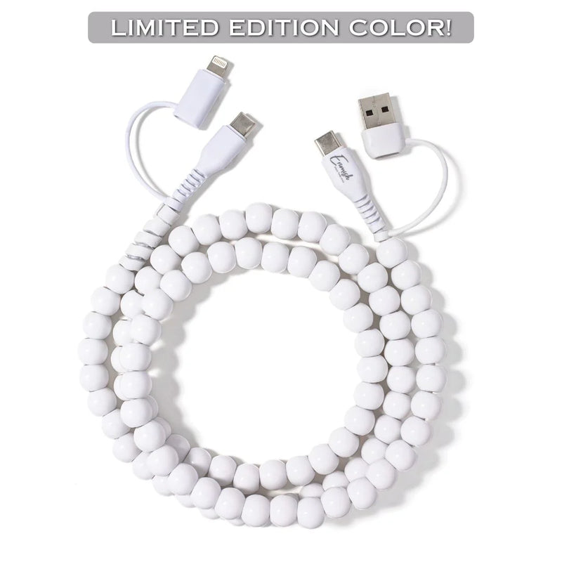 BEADED PHONE CHARGER- 12 COLORS