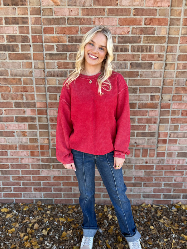 CORDED PULLOVER- 6 COLORS