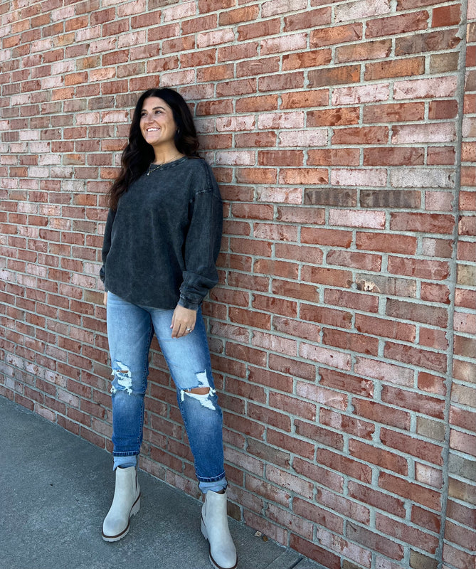 CORDED PULLOVER- 2 COLORS