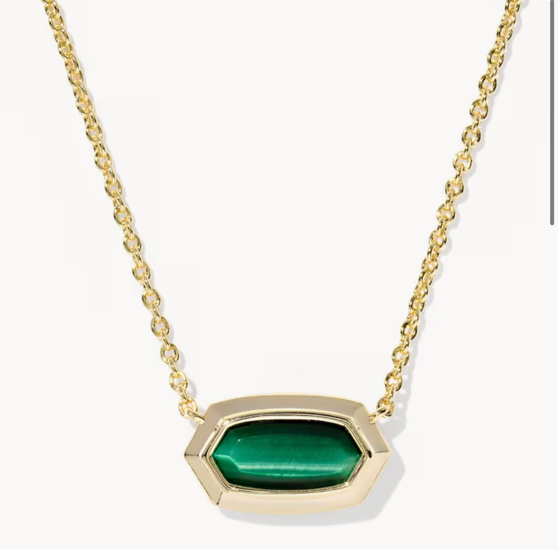 KENDRA SCOTT: ELISA BEZEL PENDANT NECKLACE