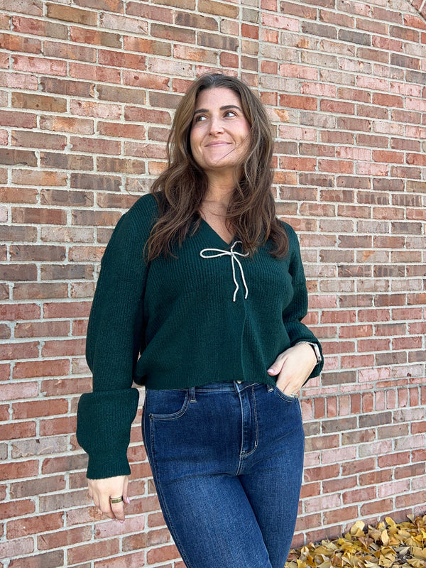 RHINESTONE BOW CARDIGAN- 3 COLORS