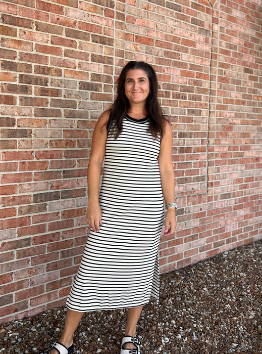 NICE TO MEET YOU STRIPED MIDI