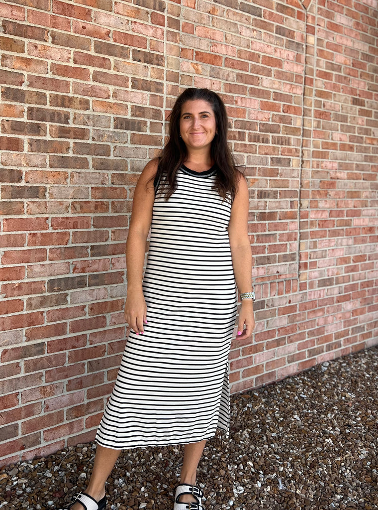 NICE TO MEET YOU STRIPED MIDI