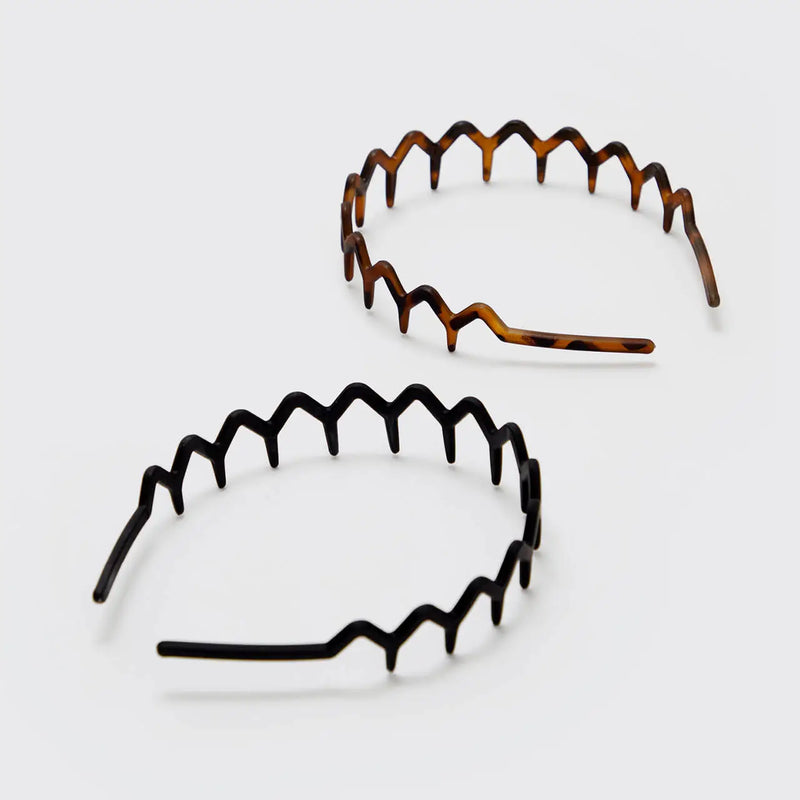 ZIG ZAG 2 PIECE HEADBAND- 2 COLORS