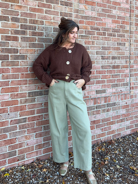 WIDE LEG DENIM PANTS- 2 COLORS