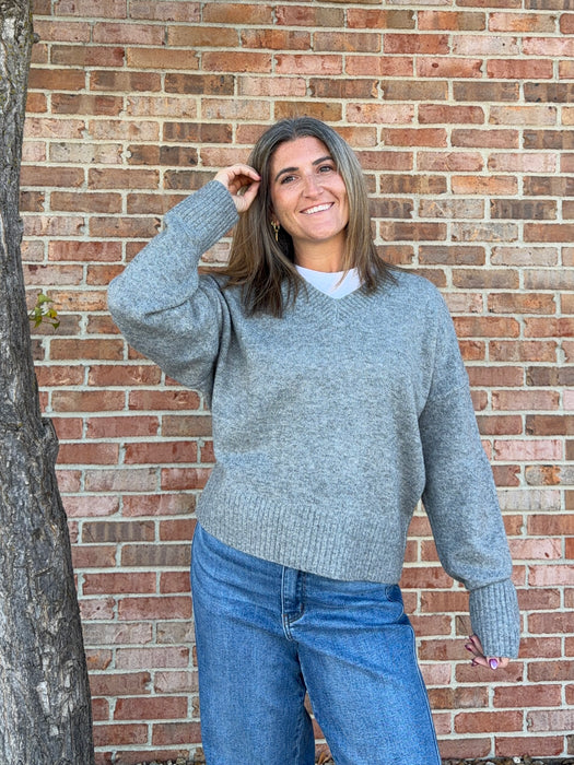 CLASSIC V NECK SWEATER- 2 COLORS