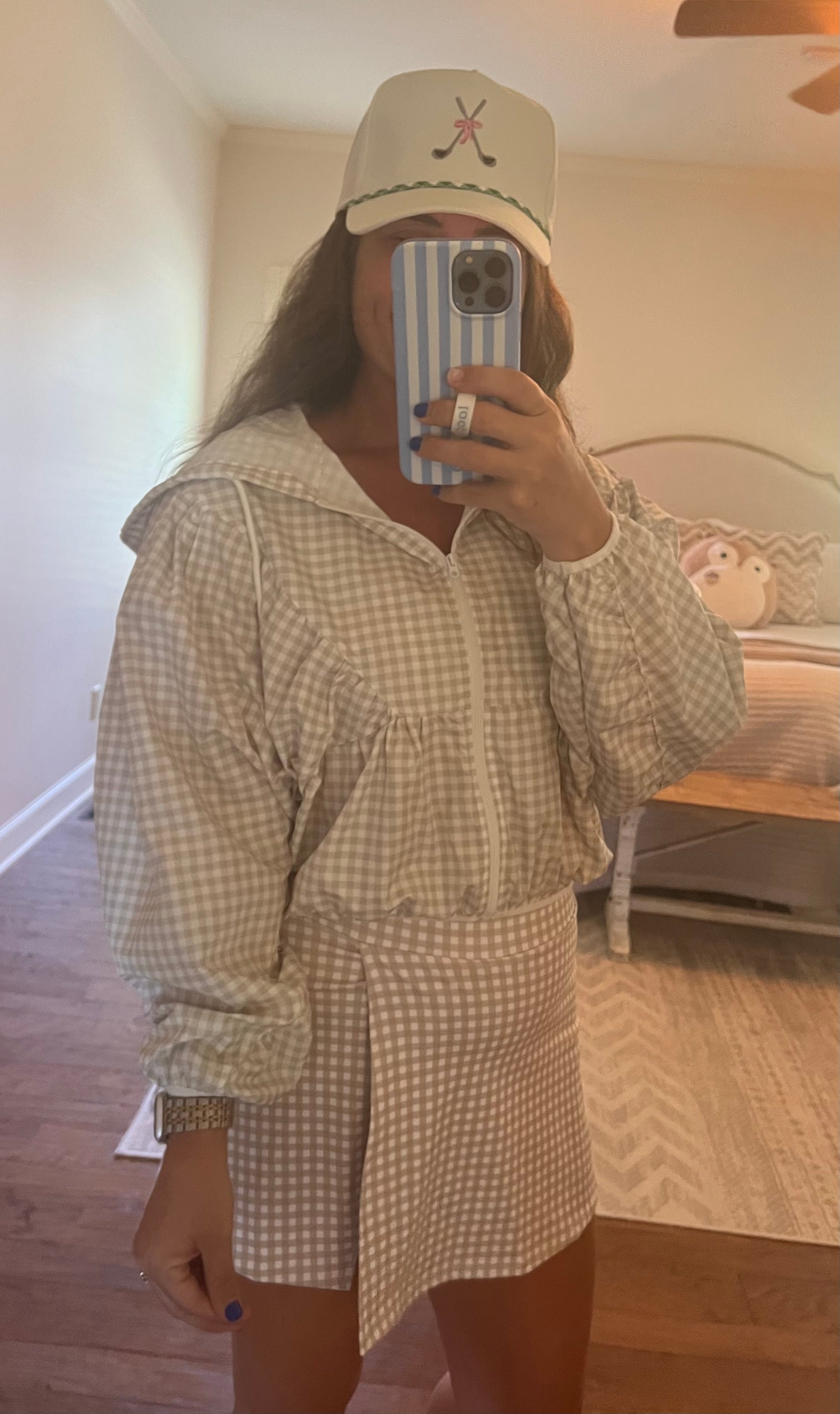 BEIGE GINGHAM JACKET