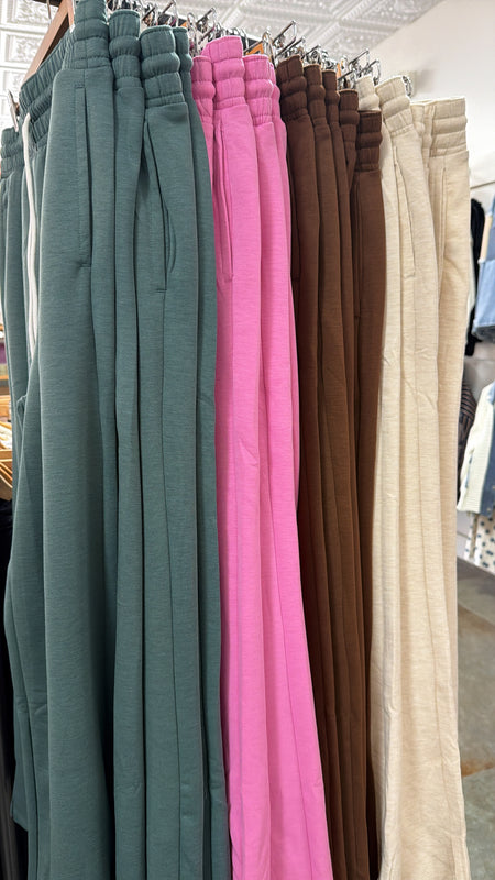 WIDE LEG SWEATPANTS- 4 COLORS