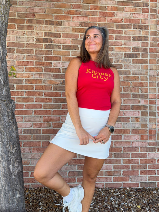 RED KANSAS CITY TANK TOP