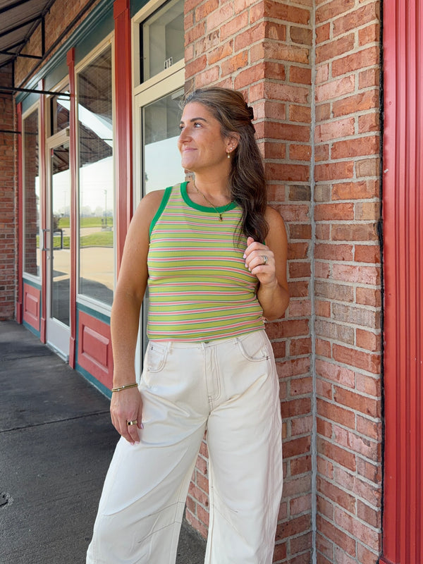 LIMEADE STRIPED TANK