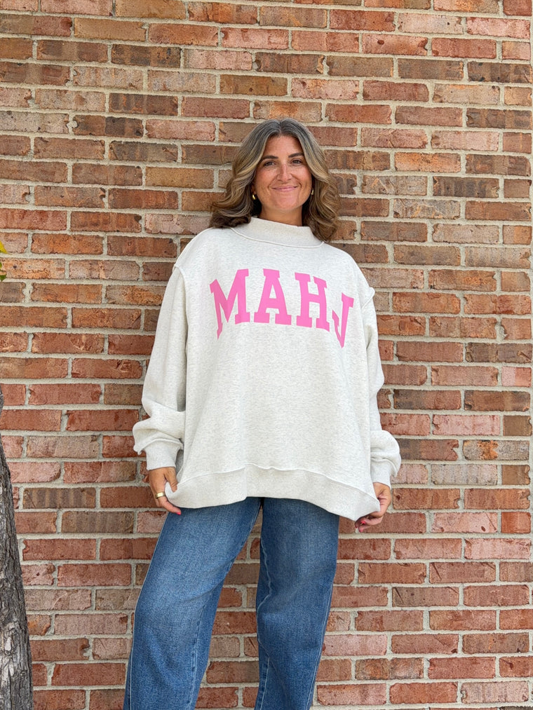 MAHJ REVERSIBLE MOCK NECK SWEATSHIRT