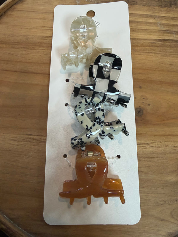 SET OF 4 MINI CLAW CLIPS