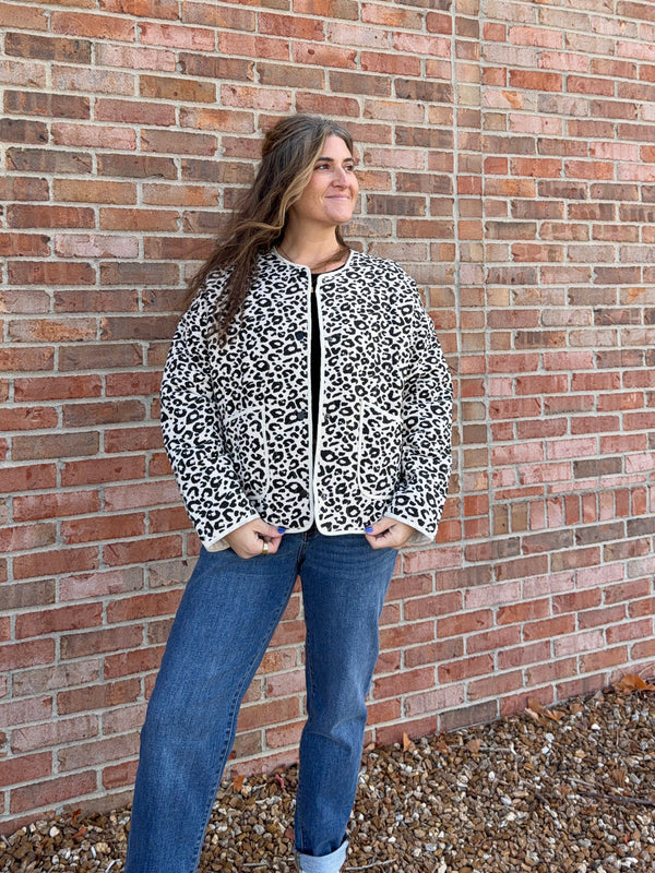 B&W ANIMAL PRINT JACKET