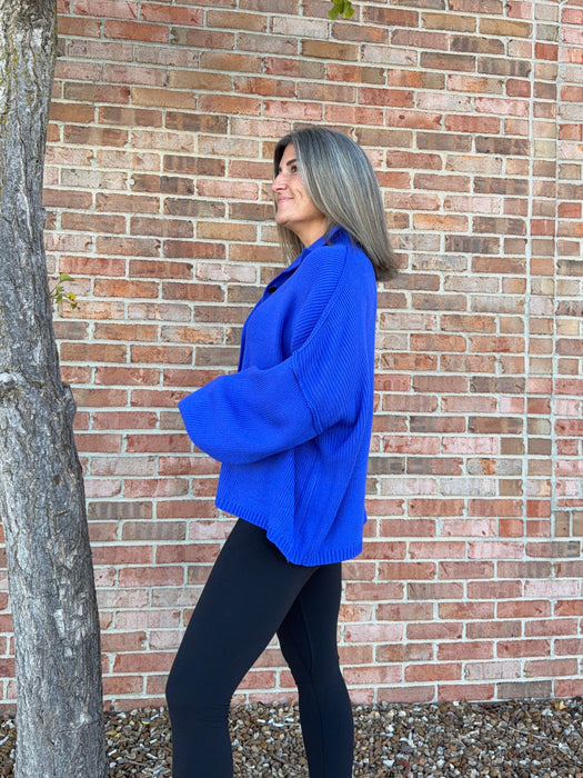 LARGE BUTTON FRONT CARDIGAN- 3 COLORS