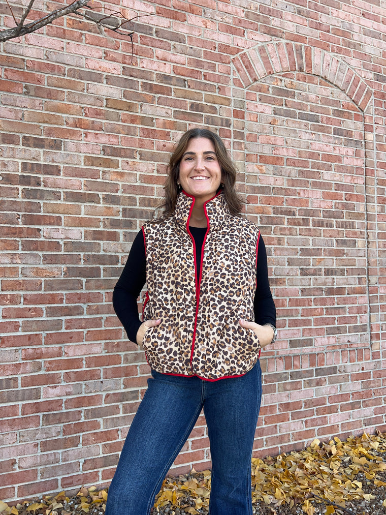 LEOPARD PRINT VEST