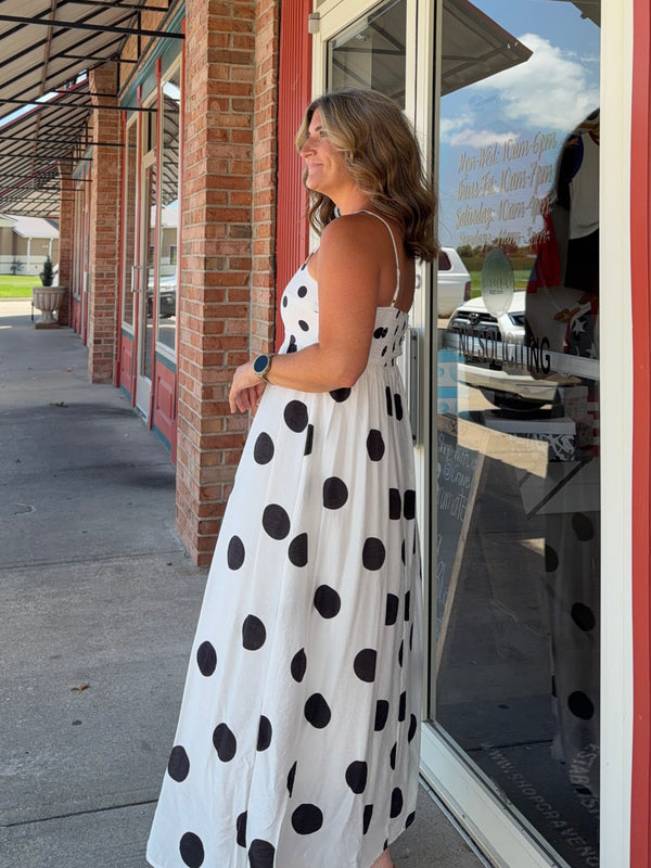 WITH THE TREND POLKA DOT DRESS