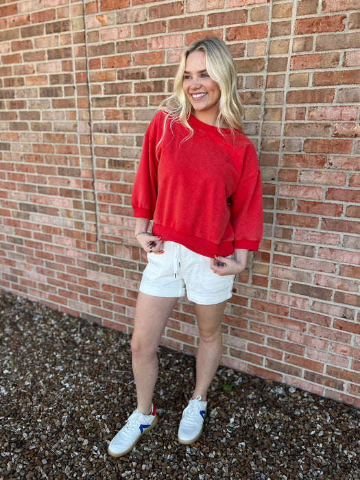 RADIANT IN RED CREWNECK