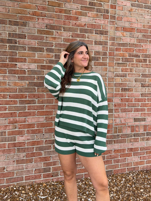 GREEN STRIPED SET