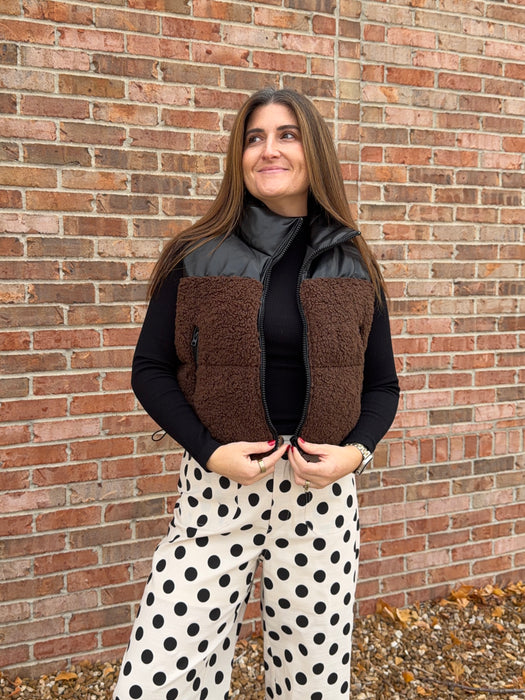 TWO TONE PUFF VEST- 2 COLORS