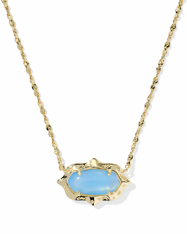 KENDRA SCOTT: ELISA SCALLOPED FRAME NECKLACE