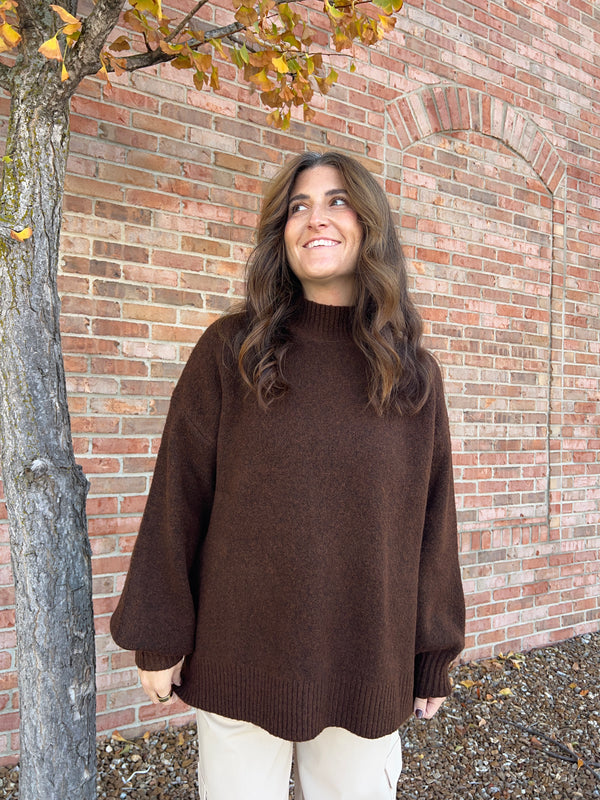 MOCK NECK SWEATER- 8 COLORS