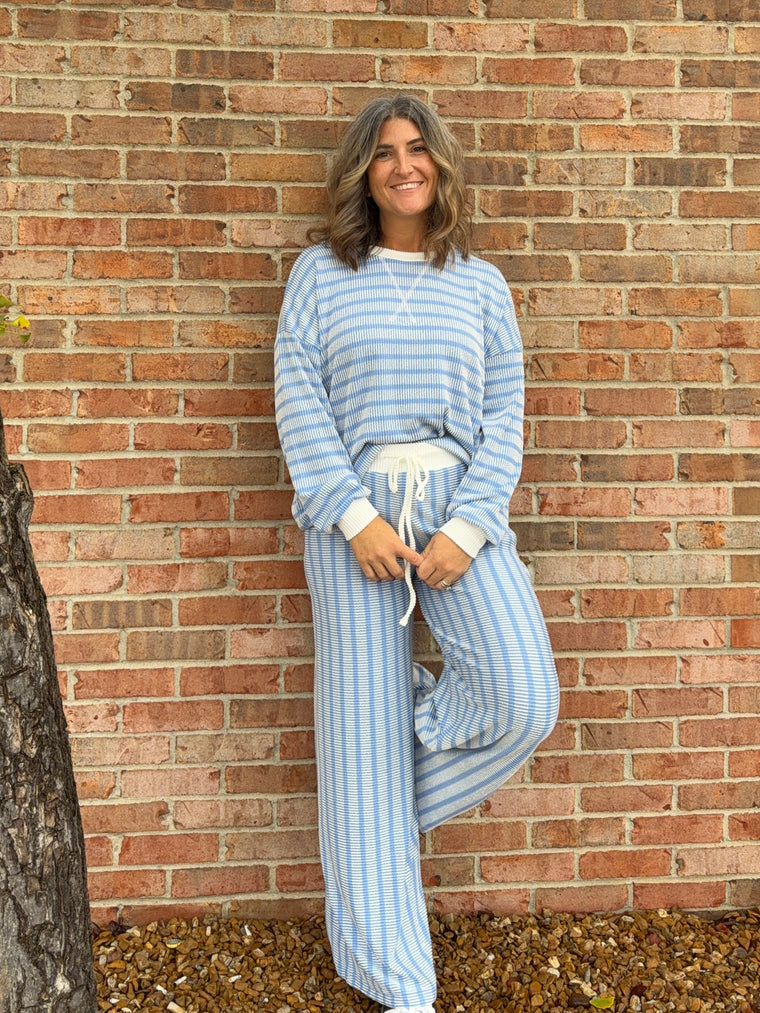 RIBBED STRIPED MATCHING SET- 3 COLORS