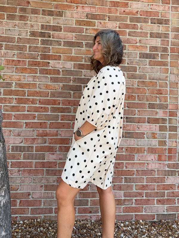 POLKA DOT MINI DRESS
