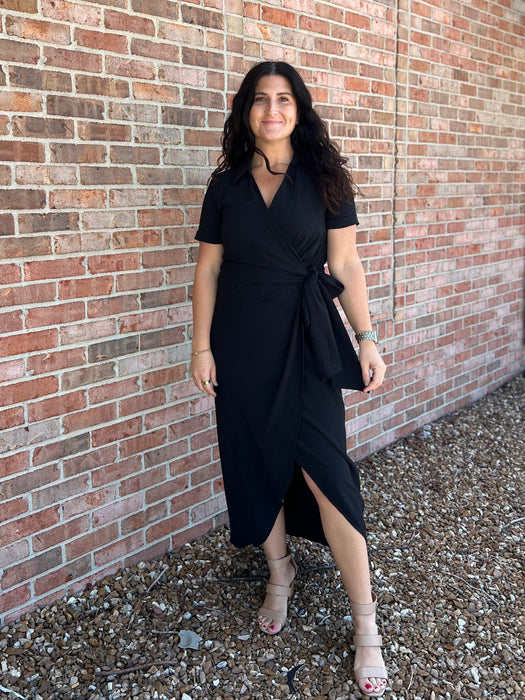 LITTLE BLACK WRAP DRESS