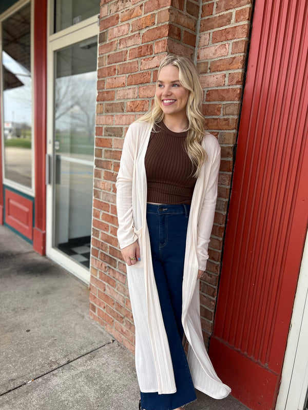 LONGLINE POCKET CARDIGAN