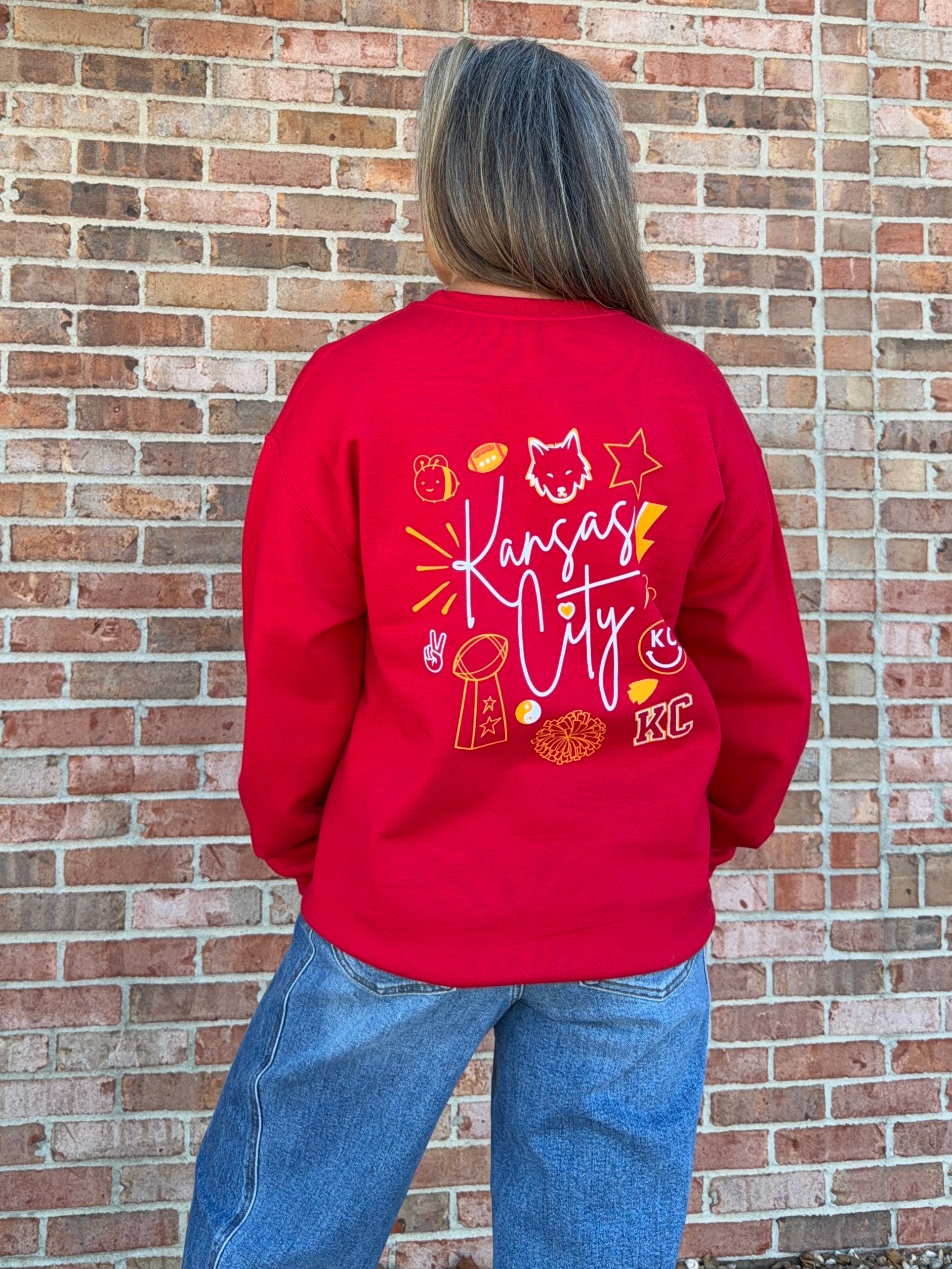SCRIPT KANSAS CITY COLLAGE SWEATSHIRT