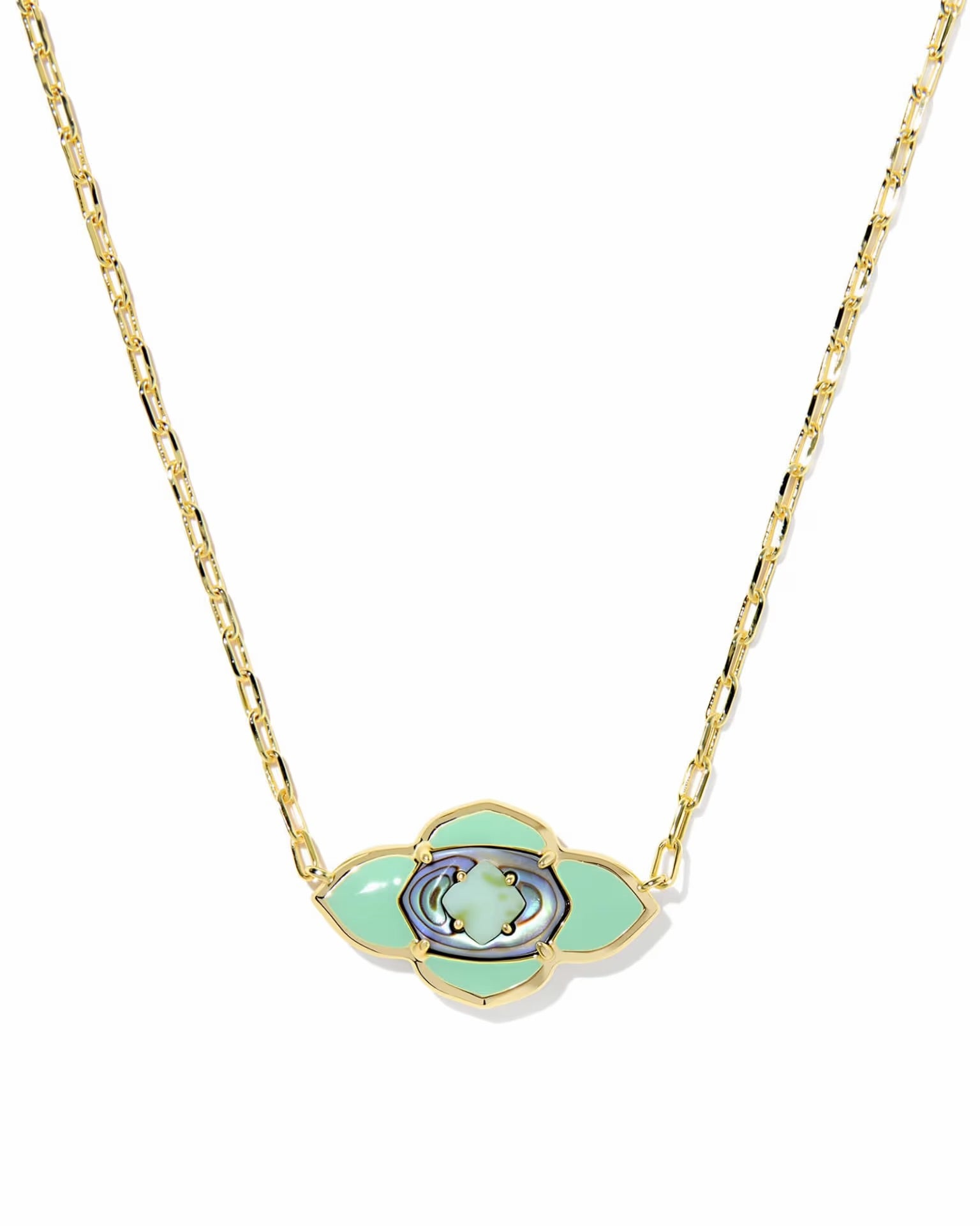 KENDRA SCOTT: ABBIE MEDALLION PENDANT NECKLACE- 5 COLORS