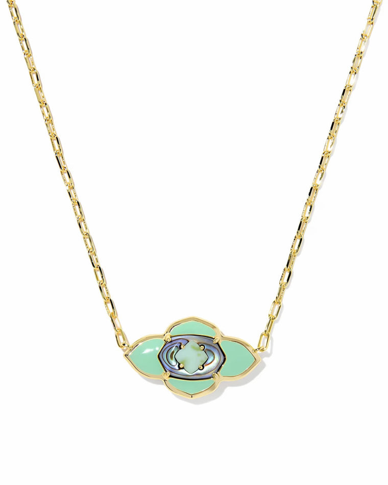 KENDRA SCOTT: ABBIE MEDALLION PENDANT NECKLACE- 5 COLORS